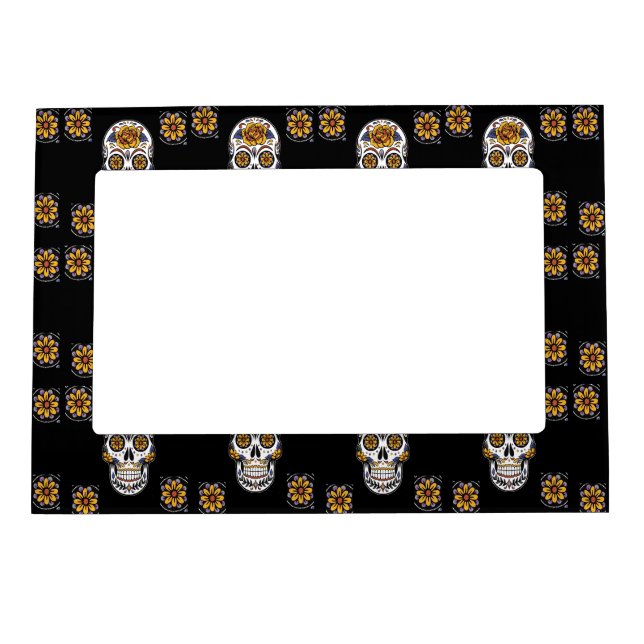 Day of the dead pattern magnetic frame (Front)