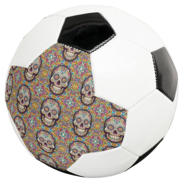 Day of the Dead Pattern Soccer Ball (Three Quarter)