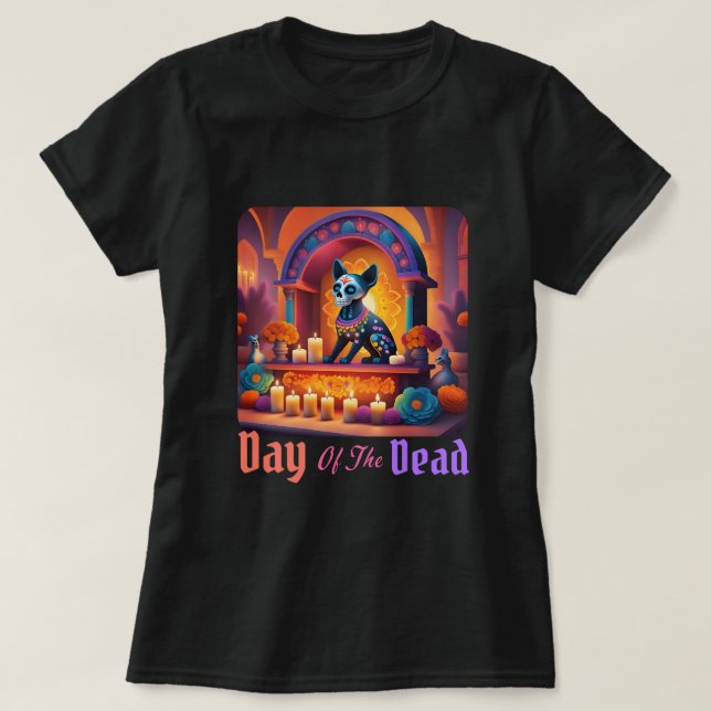 Day of the Dead Pet Altar T-Shirt (Design Front)