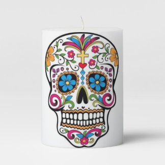 Day of the Dead Pillar Candle