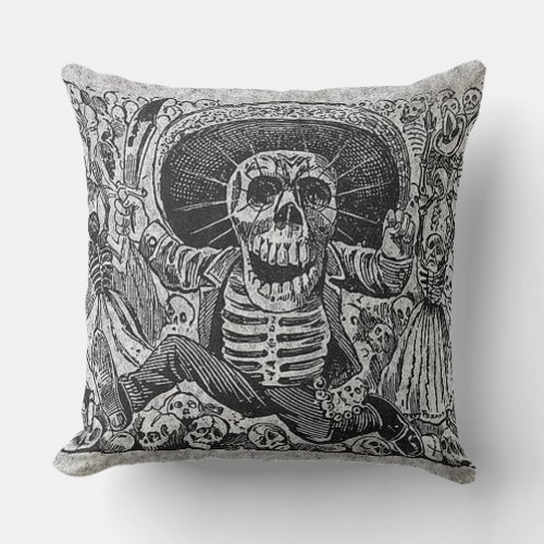 Day of the Dead Pillow _ Jos Guadalupe Posada