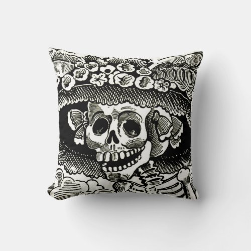 Day of the Dead Pillow _ La Catrina