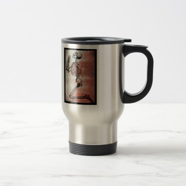 Day of the Dead Praying Skeleton Commuter Mug (Right)