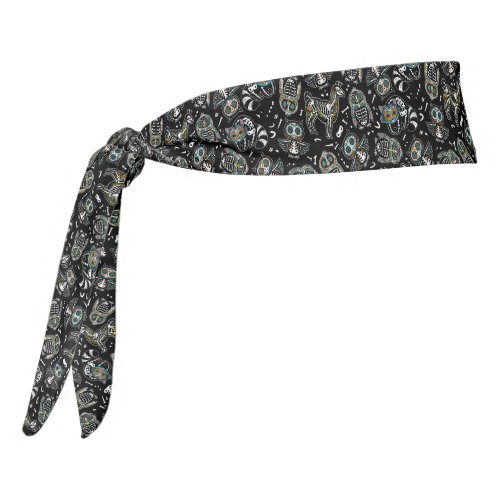 Day of the Dead Print Tie Headband