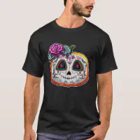 Day Of The Dead Pumpkin Dia De Los Muertos Skull Gift T-shirt