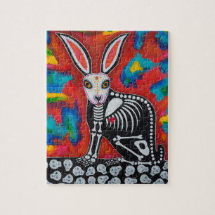 Day of the Dead Rabbit Jigsaw Puzzle