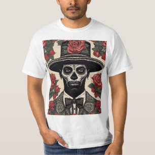 Day of the Dead Rose-Crowned Gentleman T-Shirt