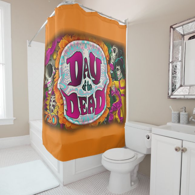 Day of the Dead Shower Curtain (In Situ)