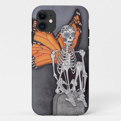 Day of the Dead Skeleton Graveyard iPhone 11 Case