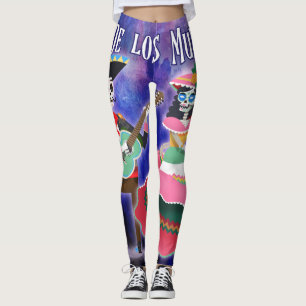 Day of The Dead Skeleton Mariachi Dancer Leggings