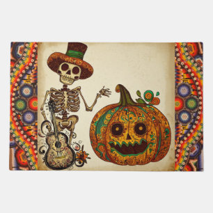 Day of the Dead/Skeleton/pumpkin/Halloween Doormat