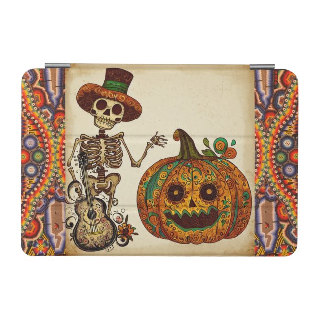 Day of the Dead/Skeleton/pumpkin/Halloween  iPad Mini Cover (Horizontal)