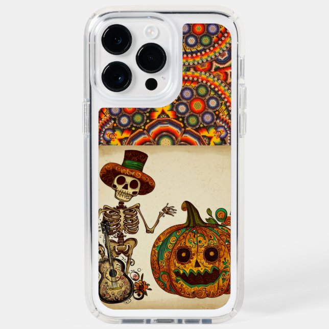 Day of the Dead/Skeleton/pumpkin/Halloween  Speck iPhone Case (Front)