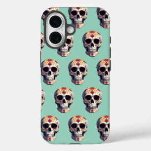 Day of the Dead Skull 2 iPhone 16 Case