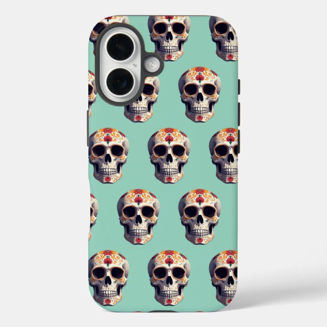 Day of the Dead Skull 2 Case-Mate iPhone Case (Back)