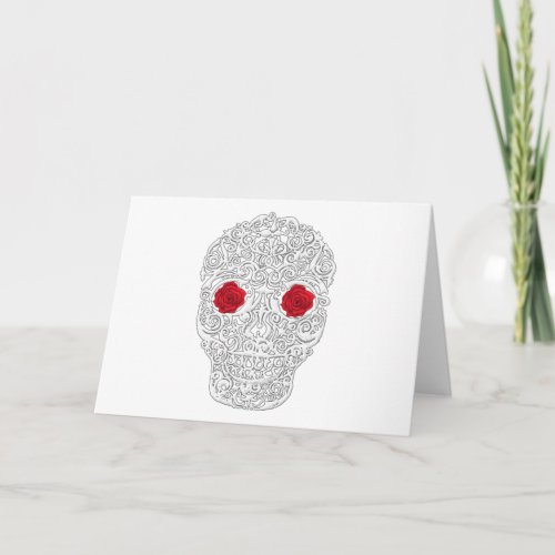 Day of the Dead Skull Card