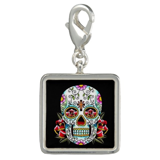 Day of the Dead Skull Charm (Front)