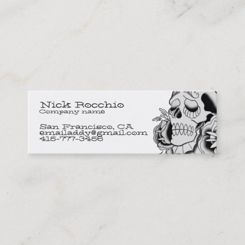 Day of the dead skull, contact card business card templates
