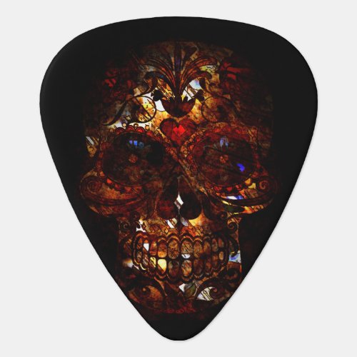 Day of the Dead Skull Death Mask Design Guitar Pick