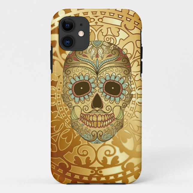 day of the dead skull iphone 5 case (Back)