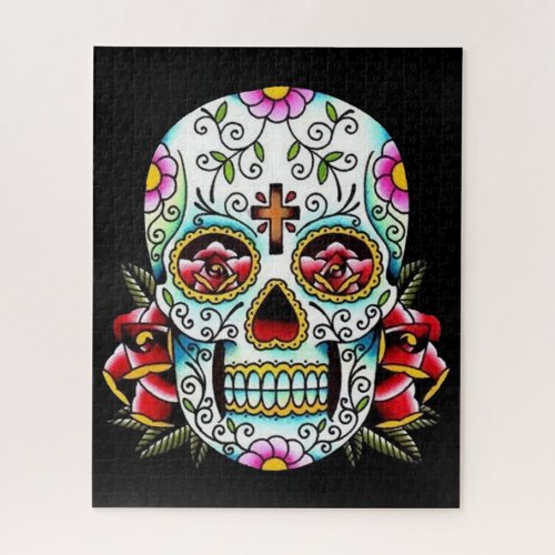 Day of the Dead Skull Jigsaw Puzzle
