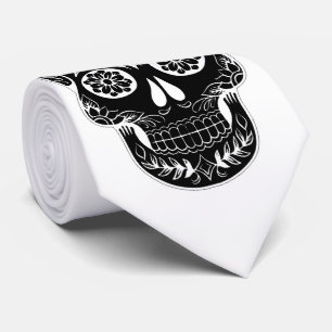 Day of the Dead Skull Neck Tie