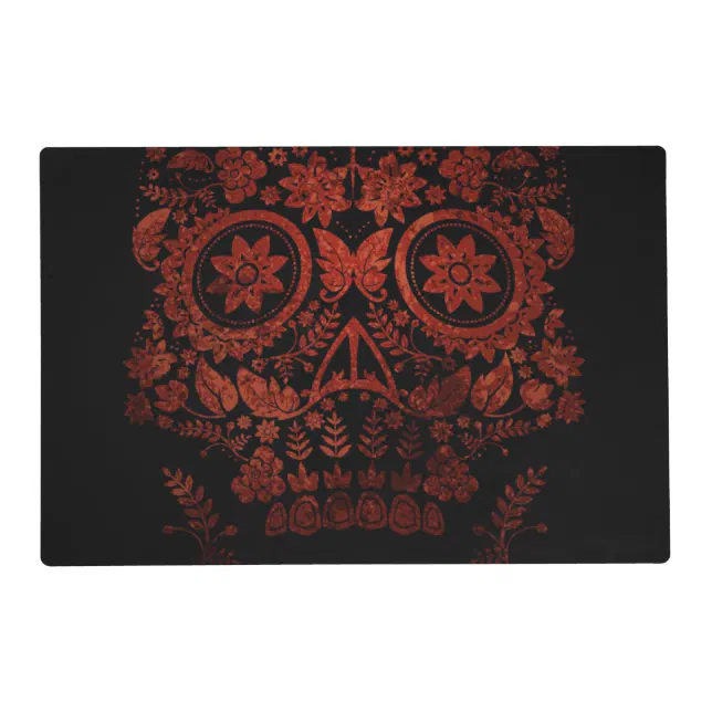 Day Of The Dead Skull Placemat Zazzle