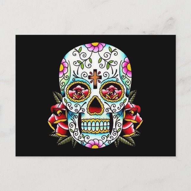 Day of the Dead Skull Postcard (Front)