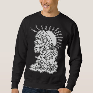 Day Of the Dead Skull Sugar Coloring V3 Gypsy And Sweatshirt