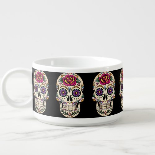 Day of the Dead Skull with Rose Bowl