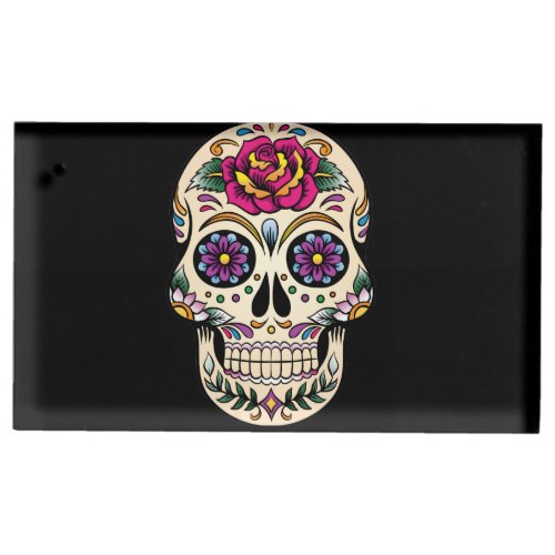 Day of the Dead Skull with Rose Place Card Holder