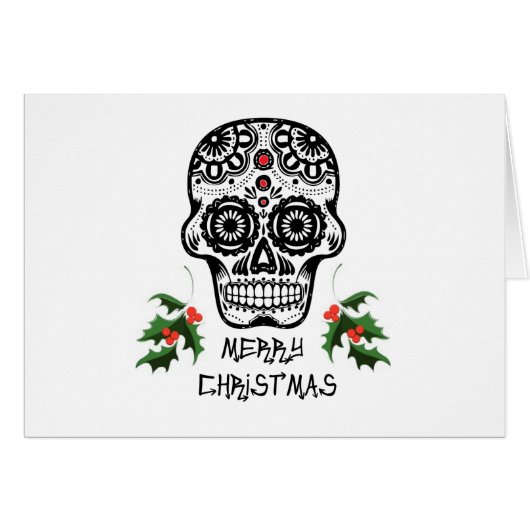 Day of the Dead Skull X-Mas Cards (Front Horizontal)