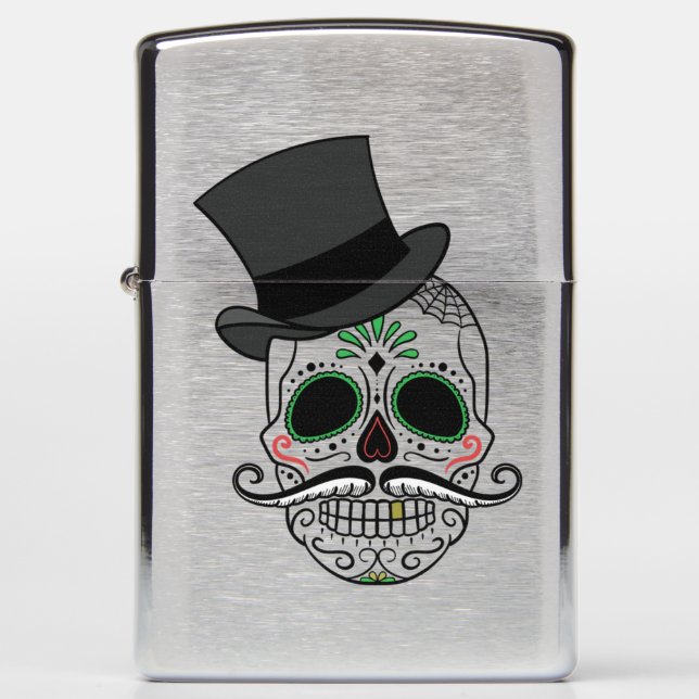 Day of the dead skull Zippo by storeman Lighter (Front)