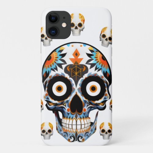 Day of the Dead Skulls iPhone 11 Case