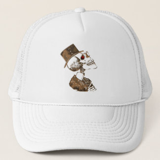 Day of the Dead Steampunk Skull Trucker Hat
