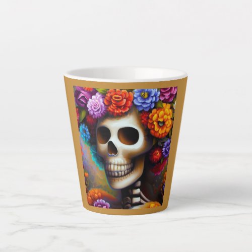 Day of the Dead Sugar Skull 1 Latte Mug