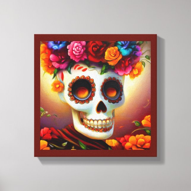 Day of the Dead Sugar Skull 4 Canvas Print (Front)