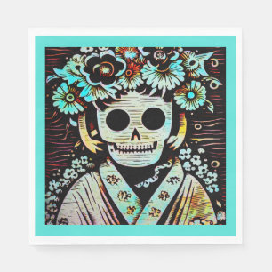 Day of the Dead Sugar Skull 4 Napkins