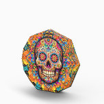 Day of the Dead Sugar Skull Acrylic Award<br><div class="desc">A vibrant and intricate image featuring a traditional Mexican sugar skull,  adorned with colorful flowers and intricate patterns. Perfect for Dia de los Muertos celebrations or for adding a touch of Mexican culture to your space.</div>