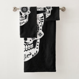 Day of the Dead Sugar Skull Bath Towel Set