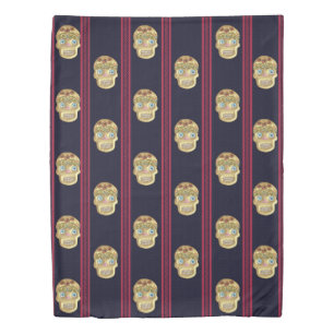 Day of the Dead Sugar Skull (Blonde) Twin Duvet Cover
