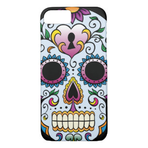 Day of the Dead Sugar Skull Blue iPhone 8/7 Case