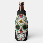 Day of the Dead Sugar Skull Bottle Cooler