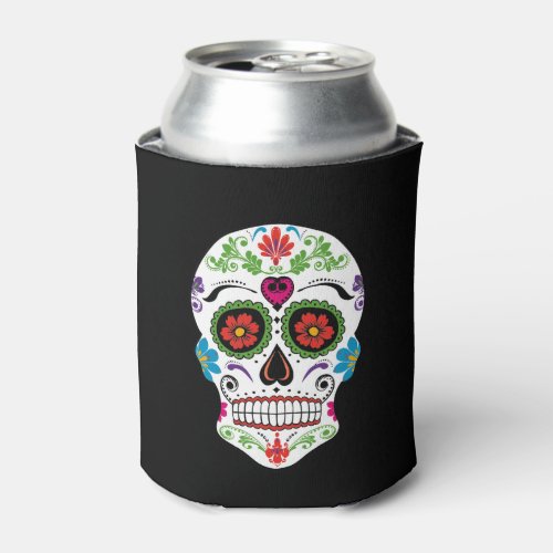 DAY OF THE DEAD SUGAR SKULL CAN COOLER