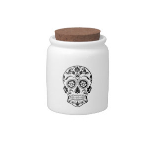 DAY OF THE DEAD SUGAR SKULL CANDY JAR