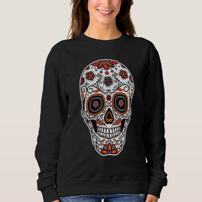 Day of the Dead Sugar Skull Candy Sweatshirt (Front)