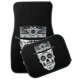 Day of the Dead Sugar Skull Car Floor Mat