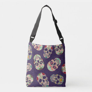 Day Of the Dead Sugar Skull Collage Crossbody Bag
