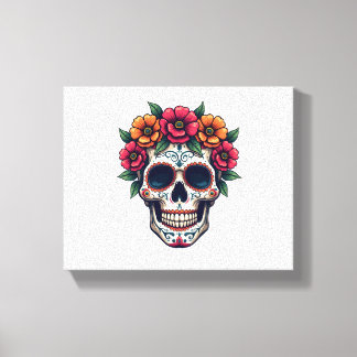 Day of the Dead Sugar Skull – Dia de los Muertos S Canvas Print