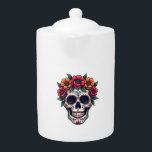 Day of the Dead Sugar Skull – Dia de los Muertos S Teapot<br><div class="desc">Day of the Dead Sugar Skull – Dia de los Muertos Shirt</div>